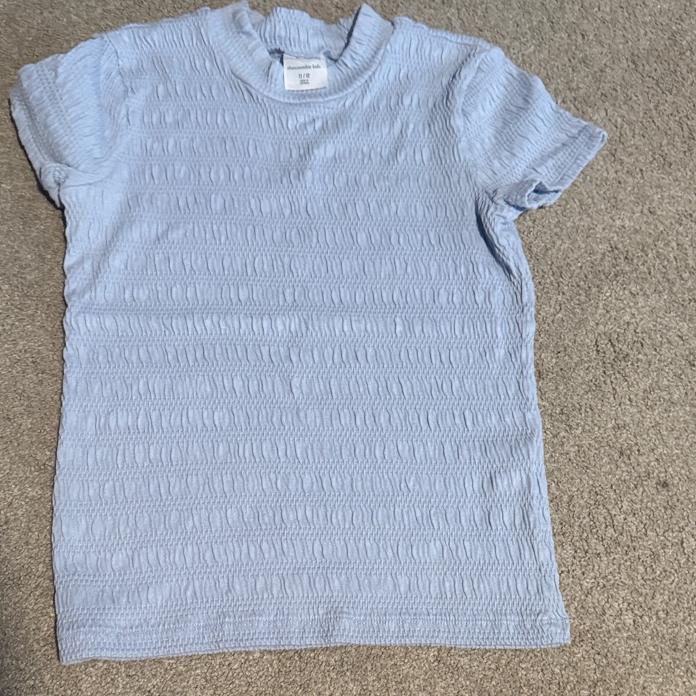 Abercrombie Kids Light Gray Textured Top